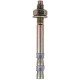 Anchor bolt with cylindrical pin + 2 stainless steel clamps-M12,0x180 ZG